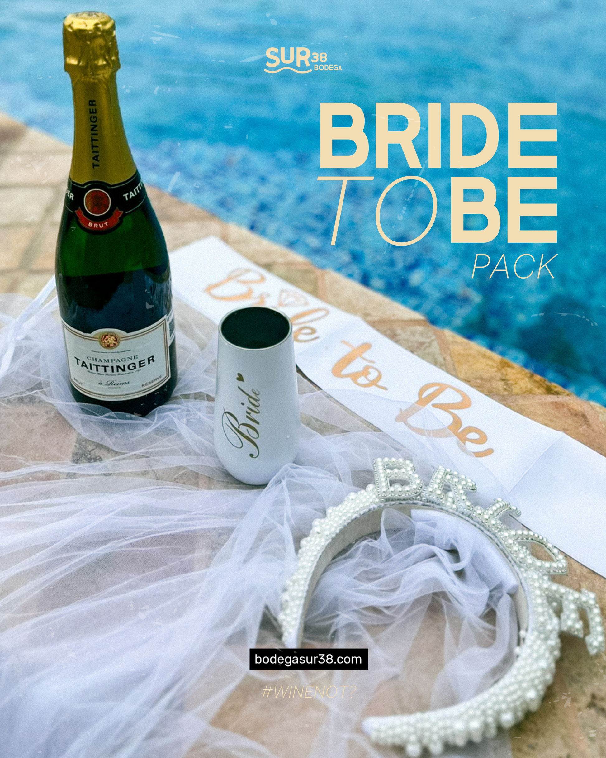 Champagne Taittinger Brut Reserve | Bride to Be - Pack – BODEGASUR38 Champagne Taittinger Brut Reserve | Bride to Be - Pack – BODEGASUR38